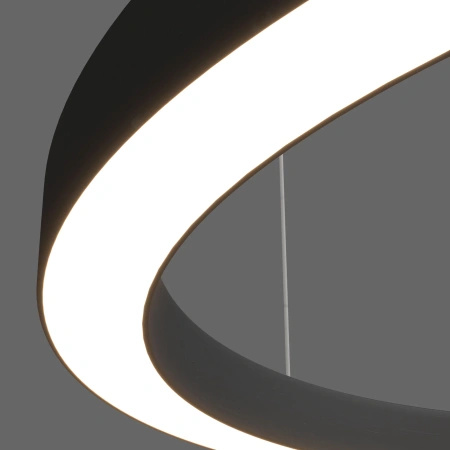 Lampa wisząca, żyrandol Aurum M czarny ring o średnicy 80cm LED PL0116-90-CCT-BK Yaskr