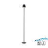 Czarna lampa podłogowa bezprzewodowa USB również na zewnątrz EURIA LED 3000K Just Light 19252-18