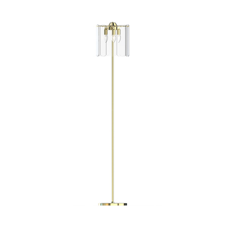Lampa podłogowa złota z przezroczystym kloszem NIRA 3xE14 Zuma Line ML3523-3-EGN