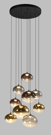 Lampa wisząca dziewiątka okrągła Pesaro czarna Aviano Lighting 5082-902