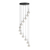Lampa wisząca kaskadowa LED 3000K SERENITY 12 BK AZZARDO AZ6534