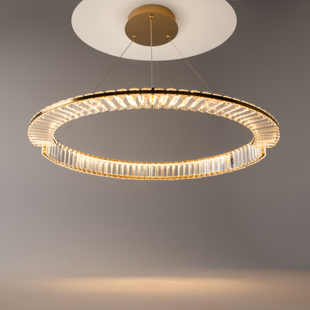 Duża lampa wisząca kryształowa o średnicy 80cm 3000K Krone P097PL-L45BS3K Maytoni