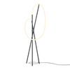 Czarna lampa podłogowa trójnóg LED – świetlna pętla Crochet MOD369FL-L36B3K Maytoni