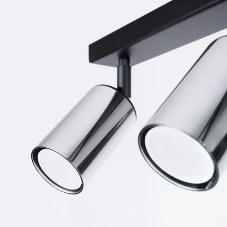 Plafon WINX 2 czarny/chrom Sollux SL.1367