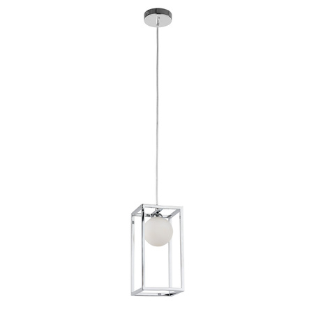 Lampa wisząca Daisy, industrialna, w kolorze chromu, ze szklanym kloszem Italux MD-BR4367-D1 CH 
