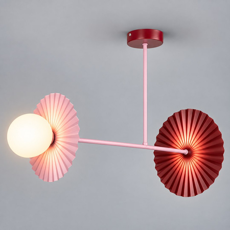 Lampa wisząca Bloom 2xG9 Róż-burgund Milagro MLP0297