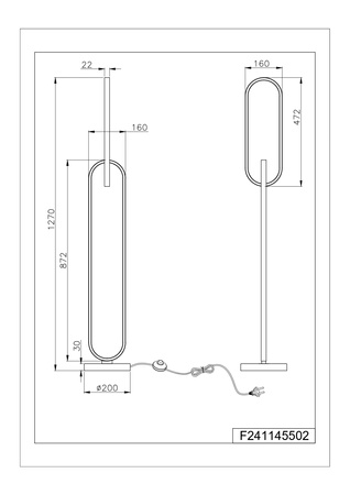 Lampa podłlogowa dwa połączone owalne ringi RAVON LED 3000K Zuma Line F241145502