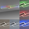 Lampa sufitowa dwie prostokątne ramki LED z RGB sterowane pilotem FELIX60 Just Light 14635-55