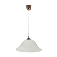 VERA LAMPA WISZĄCA MIEDZIANY 1X60W E27 KLOSZ ALABASTROWY Candellux 31-24572