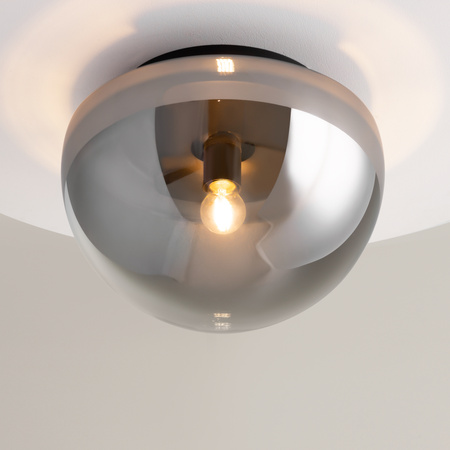 Szklana lampa sufitowa z dymionym kloszem 1xE27 Glassy MOD270CL-01B Maytoni