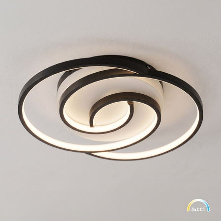 Lampa sufitowa czarna spirala NEXUS 30W LED CCT Milagro ML2936