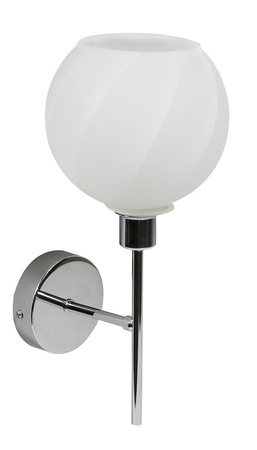 RAUL LAMPA KINKIET 1X40W E14 CHROM KLOSZ BIAŁY Candellux 21-72191