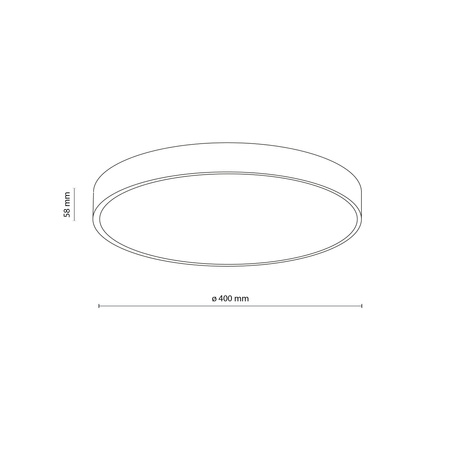 PLAFON 40cm VELIS BLACK LED 30W IP54 Tk Lighting 18284