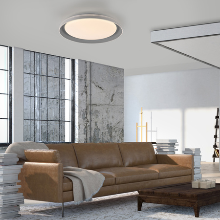 Plafon okrągły jasnoszary z funkcją SwitchMo SATI LED 3000K Just Light 14368-15