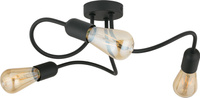 WAVE BLACK LAMPA SUFITOWA 3 PŁ E27 TK Lighting 4407