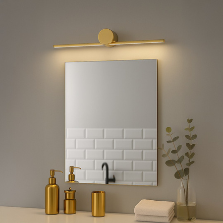 Elegancki prosty kinkiet Artist Złoty 6W LED 40cm Milagro ML2049