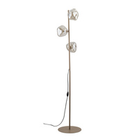 Lampa podłogowa z trzema koniakowymi szklanymi kloszami 3xG9 LAVA SABIA Tk Lighting 16153