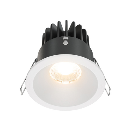 Białe okrągłe oczko podtynkowe średnica 8,5cm IP65 LED 3000K Zoom DL034-L12W3K-D-W Maytoni