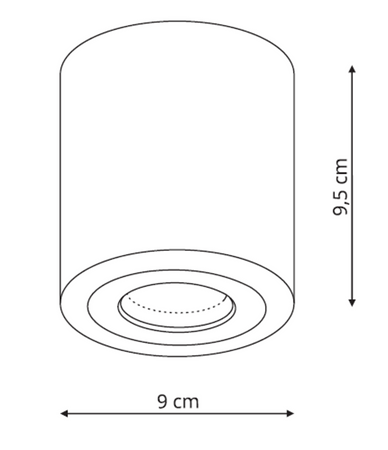 Faro XL oprawa natynkowa biała Light Prestige LP-6510/1SM XL WH