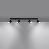 Lampa sufitowa NERO 4 czarny/chrom Sollux Lighting SL.1067
