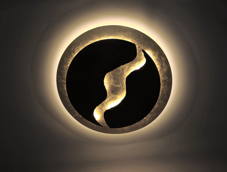 Lampa sufitowa o średnicy 50cm RDZA/ZŁOTY LED 3000K NEVIS Paul Neuhaus 6983-48 ze ściemniaczem