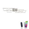 Lampa sufitowa kwadraty LED w kolorze stalowym Q-INIGO Paul Neuhaus 6014-55 sterowana pilotem