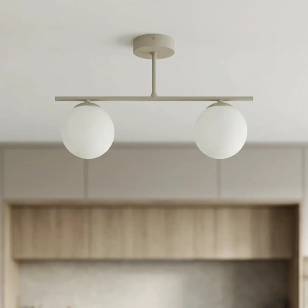 Minimalistyczna, kaszmirowa lampa sufitowa kule RAYA Kaja Lighting K-6041