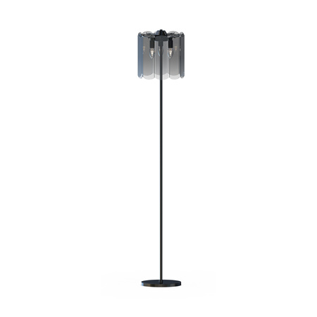 Lampa podłogowa czarny chrom z dymionym kloszem NIRA E14 Zuma Line ML3523-3-EBCN