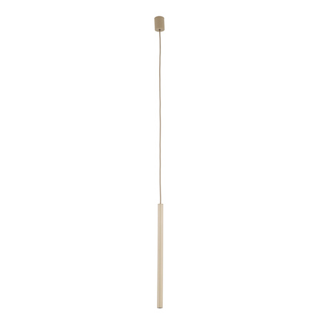 Lampa wisząca cienka ryflowana rurka FERRO SABIA CHAMPAGNE 500 1xG9 Tk Lighting 11423