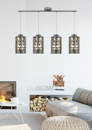 NOCTURNO LAMPA WISZĄCA 4X40W E27 CHROM Candellux 34-57723