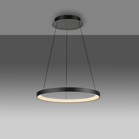 Lampa wisząca czarny okrąg 57cm LED 3000K z wbudowanym ściemniaczem HOOP Paul Neuhaus 2851-18