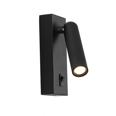 Kinkiet z przełącznikiem Nova czarny LED 3000K Italux WL-46376-1-BK