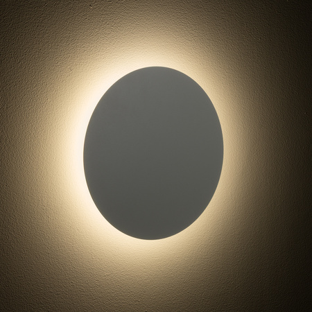 Kinkiet LED metalowe koło 25cm w kolorze szałwiowym podświetlające ściane RING LED M 3000K Nowodvorski 12662