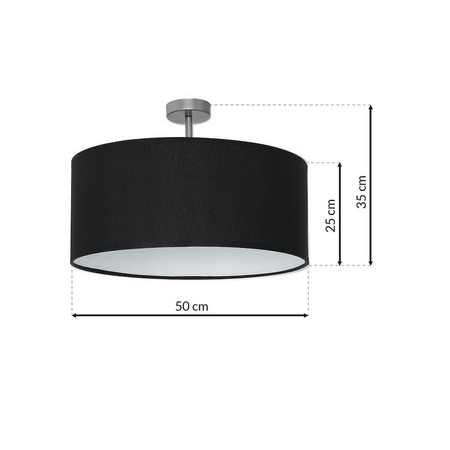 Lampa podsufitowa CASINO BLACK/CHROME 1xE27 Milagro ML6379