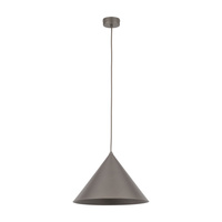 Lampa wisząca metalowy stożek w odcieniu brązu 33,5cm CONO L NEW BROWN 1XE27 Tk Lighting 11377