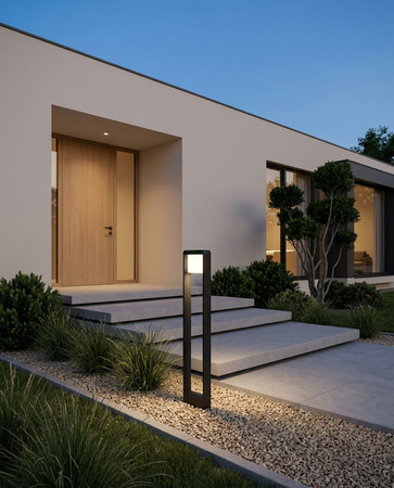 Czarna lampa ogrodowa LED z ramą 80cm MILANO Kaja Lighting K-8268