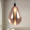 Lampa wisząca z miedzianym ciekawym szklanym kloszem DENSO 30 1xGU10 Candellux Studio 31-51394