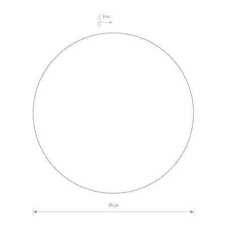Kinkiet LED metalowe koło 35cm w kolorze szałwiowym podświetlające ściane RING LED L 3000K Nowodvorski 12661