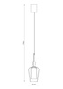 Lampa wisząca pojedyńcza czarna bursztynowe szkło o średnicy 13cm TAGNA Zuma Line 251010-AM