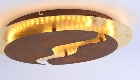Lampa sufitowa o średnicy 50cm RDZA/ZŁOTY LED 3000K NEVIS Paul Neuhaus 6983-48 ze ściemniaczem