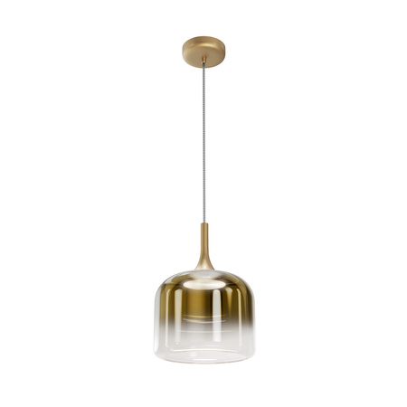 Pojedyńcza lampa wisząca złoty szklany klosz LED 3000K Spirito MOD286PL-L18G3K Maytoni