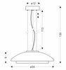 Lampa wisząca z szerokim szklanym dymionym kloszem OMBRE 34 satynowy złoty 1xGX53 Candellux Studio 31-51103