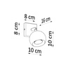 Kinkiet, oprawa pojedyncza OCULARE 1 Sollux Lighting SL0437 SL0443 - kolor do wyboru