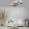 Lampa sufitowa pięć połączonych kół w różnych odcieniach Q-PIATO Paul Neuhaus 8008-70 sterowana pilotem lub smartfonem