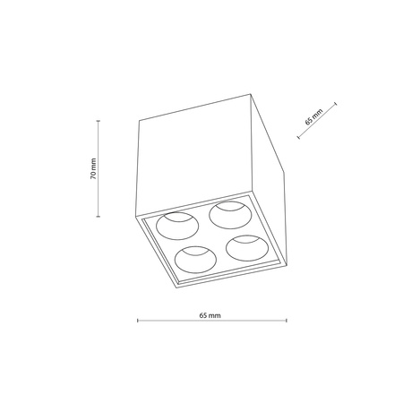 Biała oprawa natynkowa kwadratowa ARCO WHITE CCT 8W Tk Lighting 18165