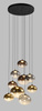 Lampa wisząca dziewiątka okrągła Pesaro czarna Aviano Lighting 5082-902