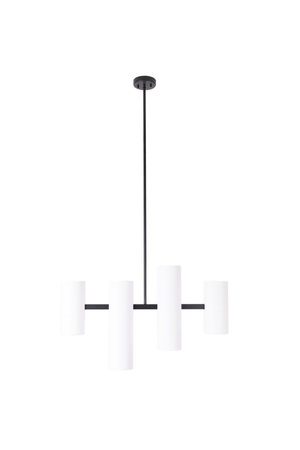 Lampa wisząca nowoczesna biała z czarnym stelażem – 4 punkty światła LAXER MAXLIGHT P0502