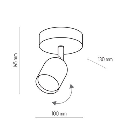 TOP LAMPA SUFITOWA 1 PŁ CZARNY TK Lighting 3298
