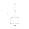 Lampa wisząca abażur wzór 38cm AFRICANA 1xE27 Tk Lighting 10904