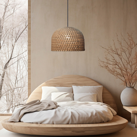 Rattanowa lampa wisząca Kanso 50 cm jasne drewno 1xE27 Light Prestige LP-2025/1P 50 cm